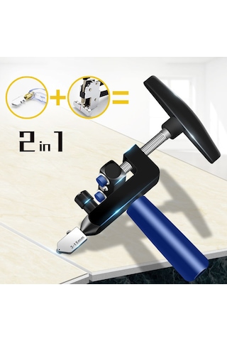 Youmex El Taşınabilir Manuel Cam Ve Seramik Kesici - 3-15mm Kalınlık, Yedek Bıçaklı, Ergonomik Tasarım