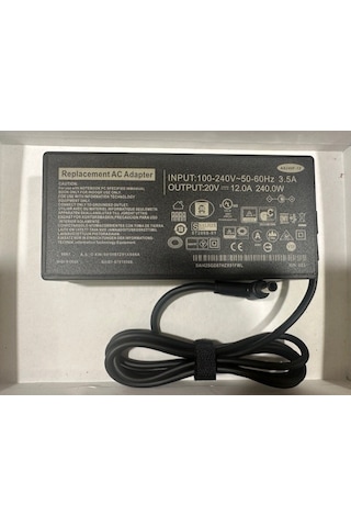 20 Volt 12 Amper Asus Uyumlu Adaptör 240 Watt 6.0 Mm 3.7 Mm Asus Uyumlu Notebook Adaptör