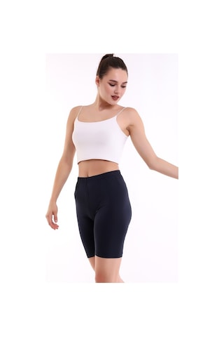 Self Clothing Kadın Antrasit Penye Kumaş Yüksek Bel Kısa Tayt Slf1295