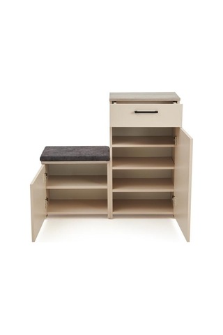 Just Home Puflu Ayakkabılık - Vizon / Rustik Meşe Vizon / Rustik Meşe Rustik Meşe - Vizon