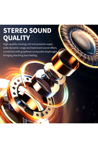 Qingmipy Lecoo C1 Bluetooth 5.1 Kulak İçi Kulaklık: Grafenli Hoparlör, İkili Hd Konuşma, Akıllı Dokunmatik Kontrol, Spor Ve Koşu İçin Siyah