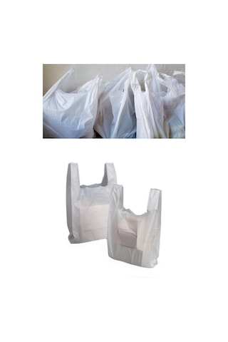 Beyaz Poşet Kalın Orta Boy Hışır Atlet Poşet 5 Kg