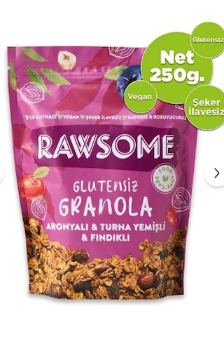 Glutensiz Aronyalı & Turna Yemişli & Fındıklı Granola 250 G