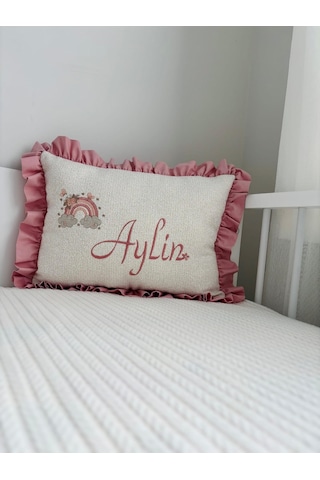 Tly Home Textiles Bebek Yastığı Nakışlı Kişiye Özel