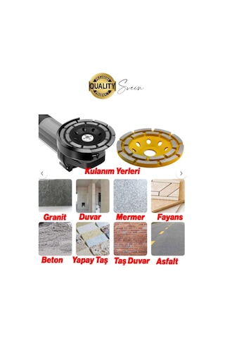 Premium 115 Mm Mermer Beton Elmaslı Taşlama Silme Parlatma Diski Uzun Ömürlü Dayanıklı Çanak