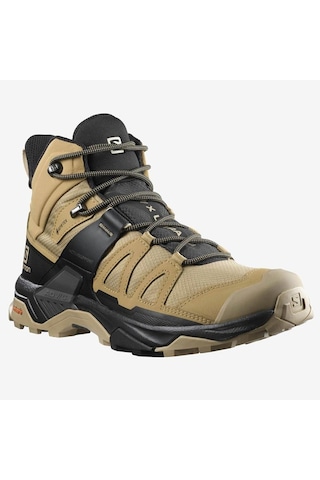 Salomon X Ultra 4 Mid Goretex Mens Boat Su Geçirmez Nefes Alabilen Erkek Bot Açık Yeşil Siyah