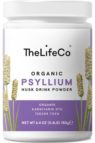 Thelifeco Organik Psyllium Karnıyarık Otu İçecek Tozu 180 G