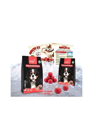 Kuzu Etli Tahılsız Barf Köpek Maması 10 Kg - 1000 G X 10