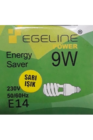Egelıne Tasarruflu Ampul 9w E14 Gün Işığı Diğer