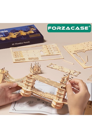 Ahşap Eyfel Kulesi 3d Bulmaca Puzzle Yapboz 52 Parça - Fc334