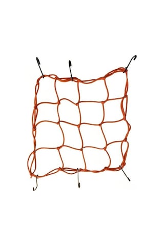 Motosiklet Bagaj Filesi Ahtapot 16 Gözlü Motor Kask Bağlama Eşya Taşıma Filesi Neon Turuncu Çok Renkli