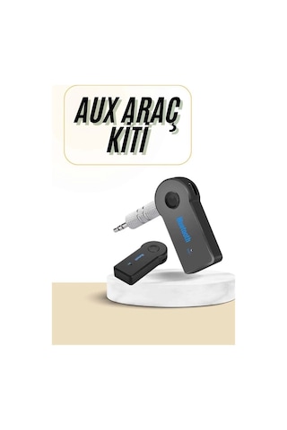 Hubrendy  Bluetooth Araç Kiti Aux Çıkışlı Telefon Müzik Alıcı Tüm Cihazlara Uyumlu
