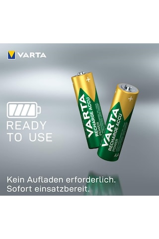 Varta Promo Paket 4 Adet Şarjlı 2600mah Aa Kalem Pil +sertec Stc-9v Aa-aaa Otomatik-hızlı Pil Şarj Cihazı