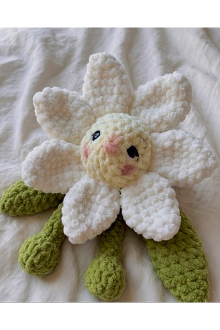 Baby Daisy Peluş Oyuncak Beyaz - Yeşil