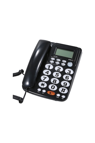 Yunboo Büyük Tuşlu, Hafızalı, Alarmlı Masaüstü Sabit Telefon - 5 Seviye Ekran Parlaklığı