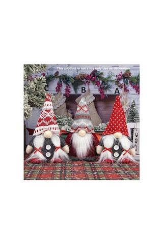 20 Cm Nordik Noel Cücesi Yılbaşı Çam Ağacı Süsü Yılbaşı Peluş Figür