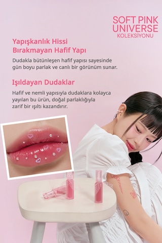Peripera Doğal Tonlarda Uzun Süre Kalıcı Işıltılı Tint Perıpera Water Bare Tint 16 Cute Pink