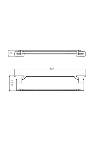 Eca - Serel Verda Etajer 60 Cm Muhafazalı- 140106001- Krom, Cam