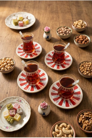 Bernardo Lal 12 Parça Çay Seti Çok renkli