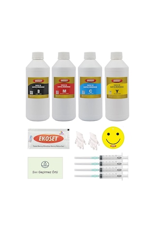 Ekoset Epson L220 Uyumlu 4 Renk Mürekkep 4X1 L