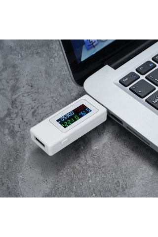 Reedark Usb Test Cihazı - Hızlı Şarj Voltaj Akım Ölçer 4-30v/6.5a Lcd Ekranlı