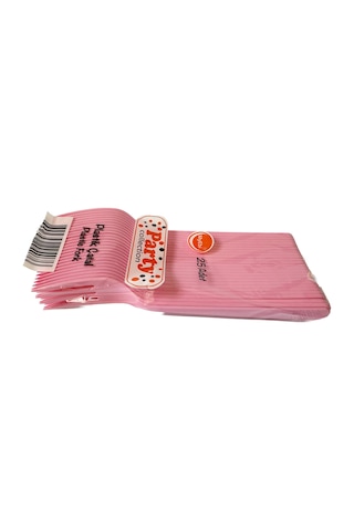 Plastik Çatal Pembe Renkli Lüx Parti Piknik Davet Doğum Günü Çatalı - 18 Cm. - 25 Adetlik 5 Paket