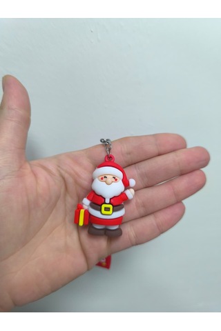 Yılbaşı Temalı Anahtarlık Yeni Yıla Özel Sevimli Ve Anlamlı Hediye Kahverengi - Kırmızı