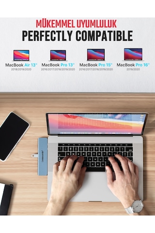 Lemorele 7'in 2'si Type-c Pd 100w+hdmı 4k+usb+sd/tf Kart Çoklayıc