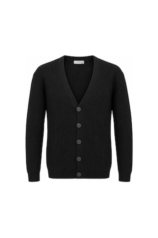 Classics Men Günsa Comfort Fit Erkek Tam Düğmeli Triko Ceket - 7833 Siyah