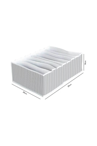 Esti 8 Gözlü Çekmece Içi Akordiyon Organizer - Xlarge 30 X 39 X 14 Gri - Beyaz - Xl