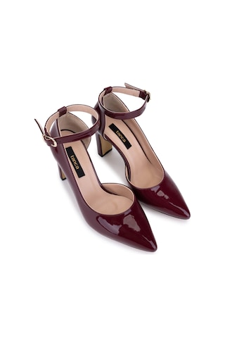 Tamer Tanca Kadın Suni Deri Bordo Rugan Topuklu & Stiletto Ayakkabı 828 319 Bn Ayk Y26 Bordo Rgn