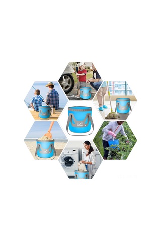 Xiyyadms 20l Hacimli Pvc Çevirici Kova - Mavi/turuncu Seçenekli, Kapalı Boyut 31x15x3cm, 400g Ağırlık Turuncu