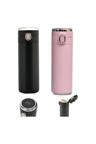 Paslanmaz Çelik 500ml Kahve Su İpli Elde Tumalı El Termosu Al4379