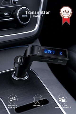 Transmitter Usb Girişli Android Ios Uyumlu Bluetooth Carg7 Siyah Pratik Cihaz Kablosuz