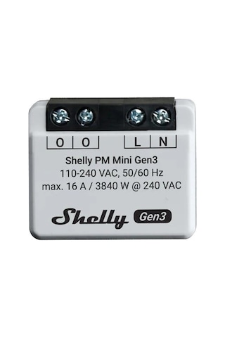 Shelly Pm Mini Gen3 16a Wi-fi Akıllı Enerji Ölçüm Modülü