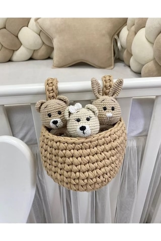 Sialia Knitting Bebek Karyolası İçin Örme Cep 211141870 Bej