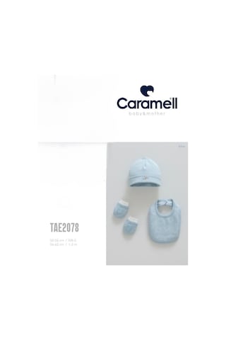 Caramell My Baby Kumsal 4lü Takım Aksesuar Eldiven Önlük Bere Çok Havalı Very Cool 2078 Mavi Mavi