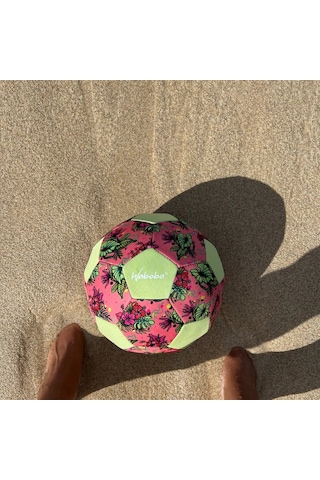 Waboba Artist Plaj Futbol Topu Tropikal Çiçek Desenli Su Geçirmez Deniz Futbol Topu 8,5inç 5 Numara