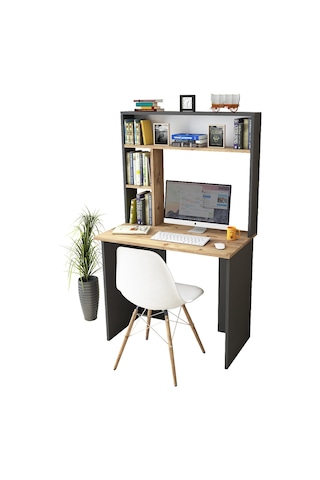 Robinhome Robin Home Cornelia No 2 Çalışma Masası Kitaplık Çam Gri Antrasit