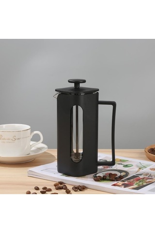 French Press Kahve Demleme Ekipmanı, 350 Ml, Siyah, Cam Isıya Dayanıklı Cam, Paslanmaz Çelik Filtrel Sku: Smg8690010575463 Açık Mavi