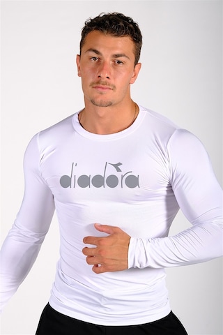 Diadora Soloben - Erkek Beyaz Uzun Kollu Spor T-Shirt - Tsrt-Zn1 Beyaz