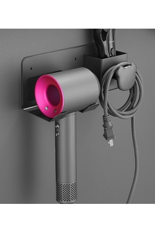 Lichen Saç Kurutma Makinesi Tutacağı, Zımbasız, Paslanmaz Çelik Gri