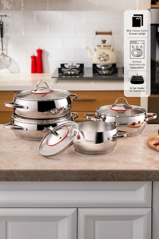 Emsan Seylan Tencere Seti 8 Parça