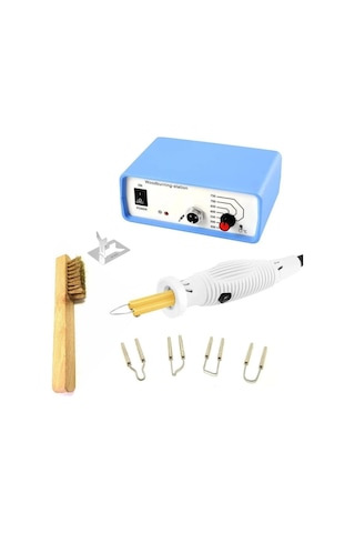 Class ZD-8905 New Isı Ayarlı Ahşap Yakma Makinesi 4X Gölgeleme Uçlu Set + Tel Fırça