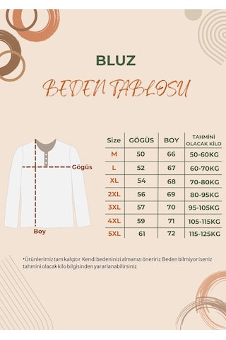 Kadın Orta Yaş Ve Üzeri Viskon Yapraklı Desen Taşlı Yırtmaçlı İşlemeli Likralı Anne Penye Bluz Bej