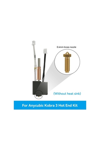 Youmex Anycubic Kobra 3 İçin 24v 50w Fdm 3d Yazıcı Extruder Seti - 0.4mm Bakır Nozzle, Pla/abs/petg Desteği, Hızlı Yükleme Soğutucu Hariç