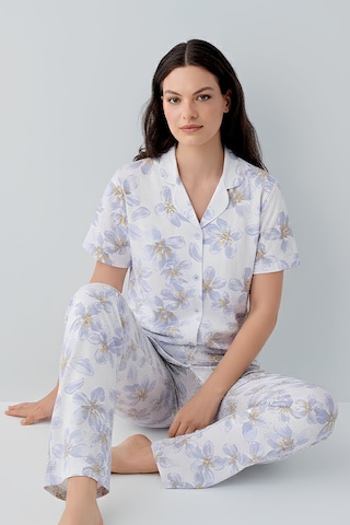 Arnetta Kadın Mavi Gömlek Pijama Takım Ar3626-s-v2 Mavi