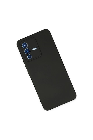 Cosmotex Newface Vivo V23 5g Kılıf Nano İçi Kadife Silikon - Siyah