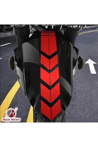 2 Adet - Motorsiklet Şerit Sticker Çamurluk Sticker Motorsiklet
