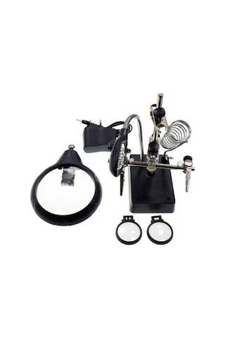 Emes Robotik Büyüteçli Led Işıklı Havya Sehpası